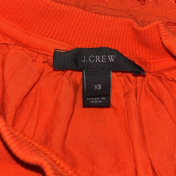 JCREW orange long sleeve with keyhole back design top blouse in women’s XS - Picture 6 of 6